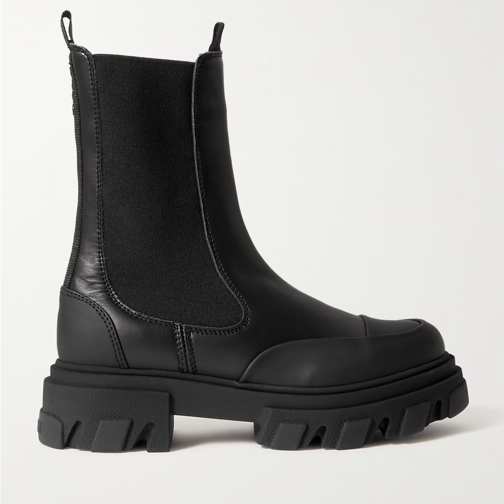Ganni Lug Black Leather Boots - Size 41 EU / 9-9.5 US Women’s
